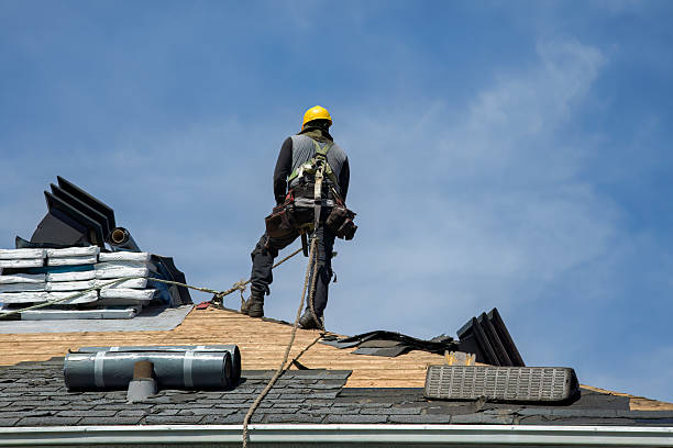 Professional Gutter Installation technician working in Newberry, FL